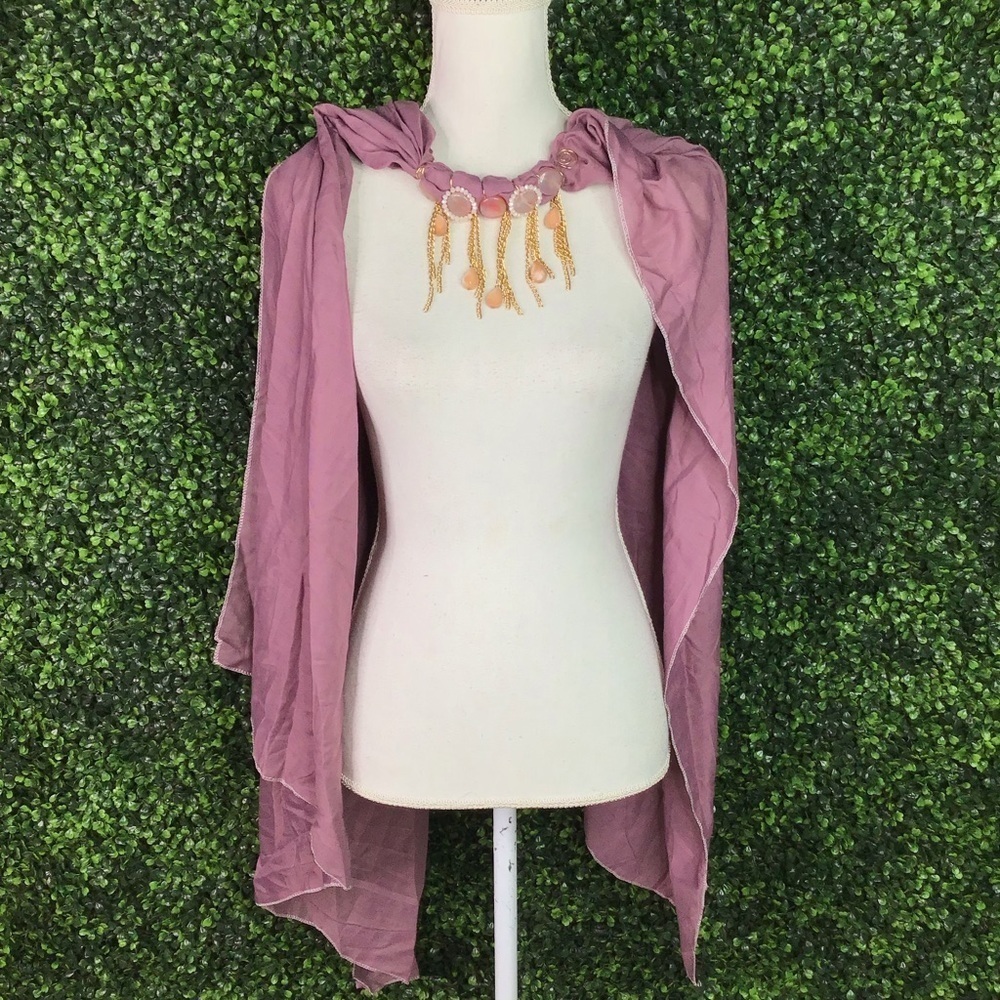 New handmade bejeweled‎ Pashmina mauve